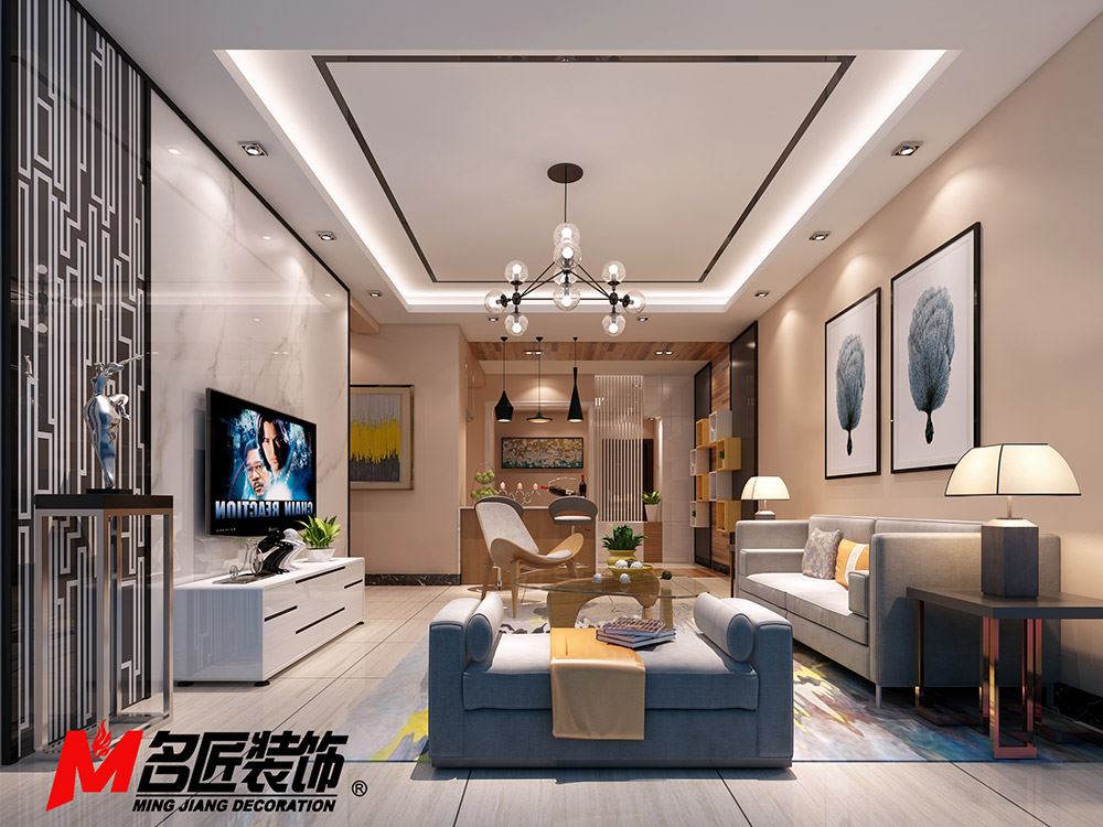 河源市東方國際現(xiàn)代簡約風(fēng)格三居室裝修案例
